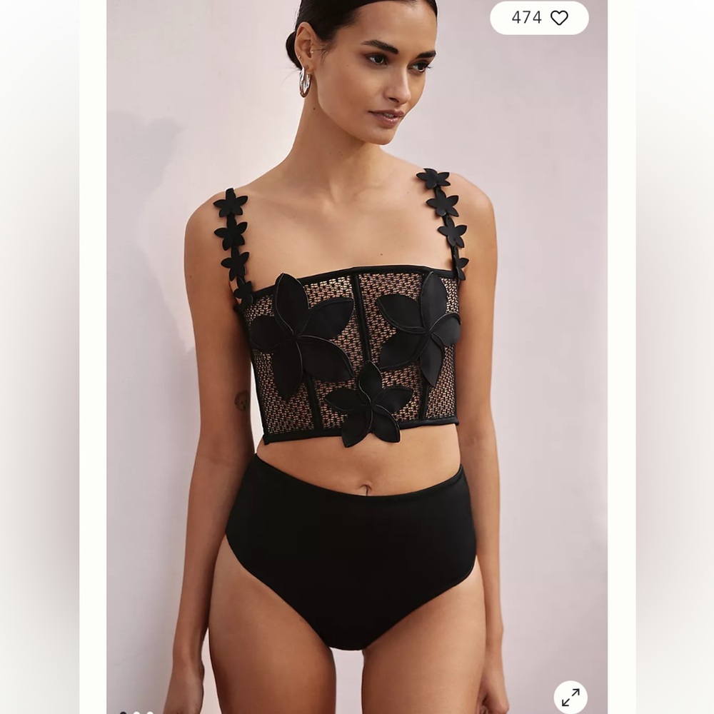 BNWT Anthropologie Black High-Waisted Bottoms